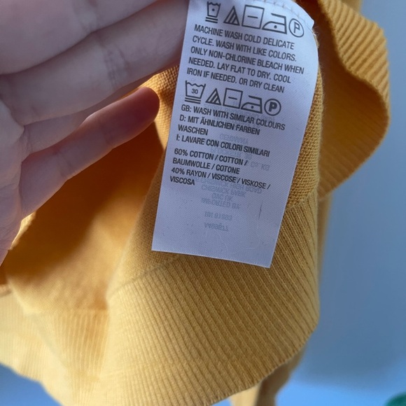 J by Jason Wu | Sunshine Yellow Knit Balloon Sleeve Cardigan Sweater 1X - Picture 5 of 5